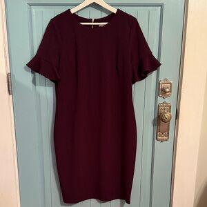 Calvin Klein Maroon Midi Dress
